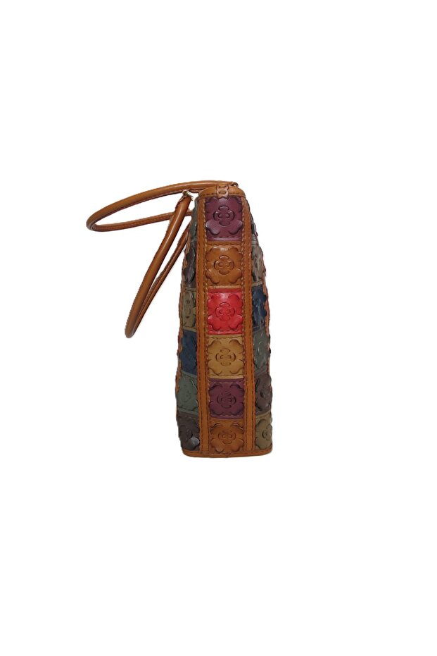 Handmade Deri Omuz Çantası (Flora Multi) - 3