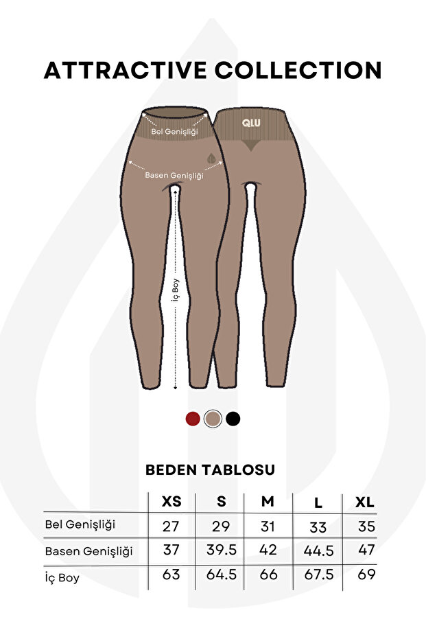 Attractive Collection Kadın Seamless/dikişsiz Basic Tayt - 9