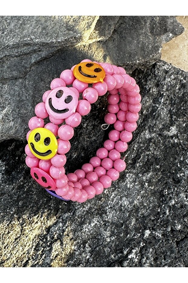 Smiley Face Beaded Children's Bracelet