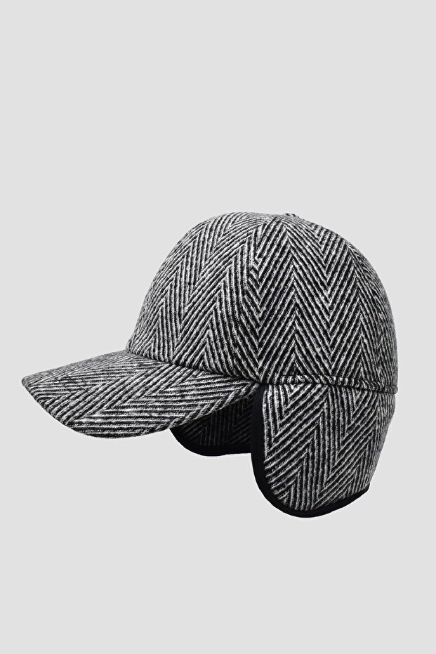 قبعة بيسبول من الصوف المزخرف للشتاء للرجال - 1