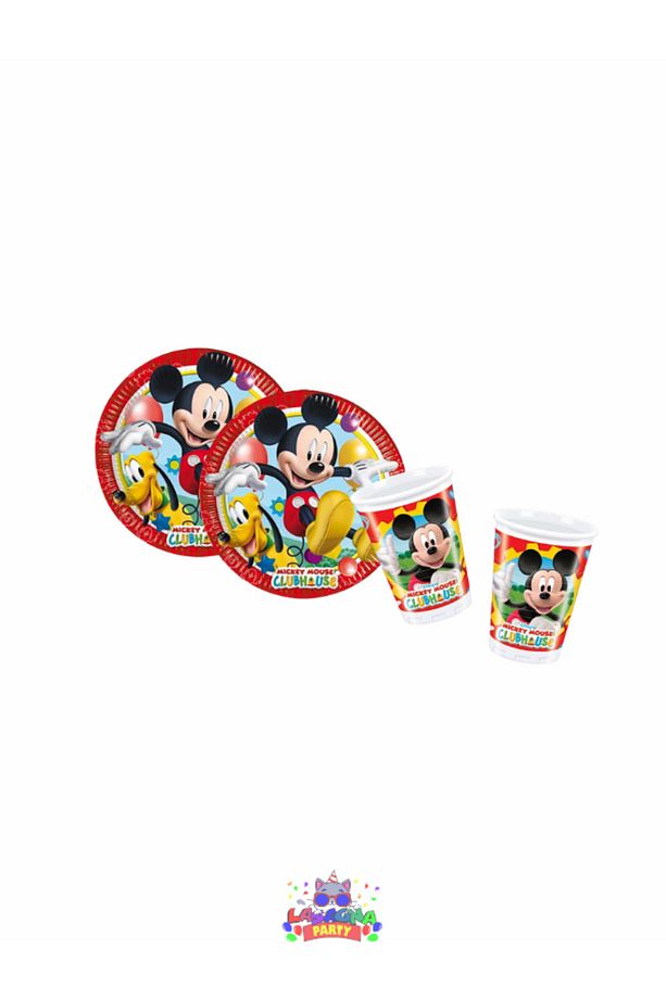 Mickey Mouse Tabak Ve Bardak 16 Adet - Doğum Günü Parti Seti Malzemeleri - 2