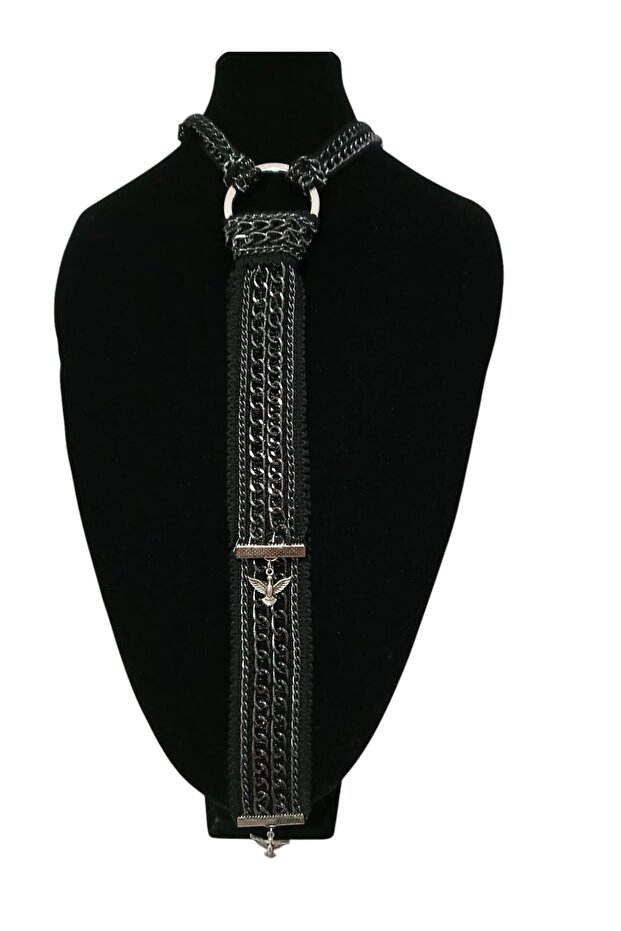 Gotik Kravat Zincir Kolye - 3