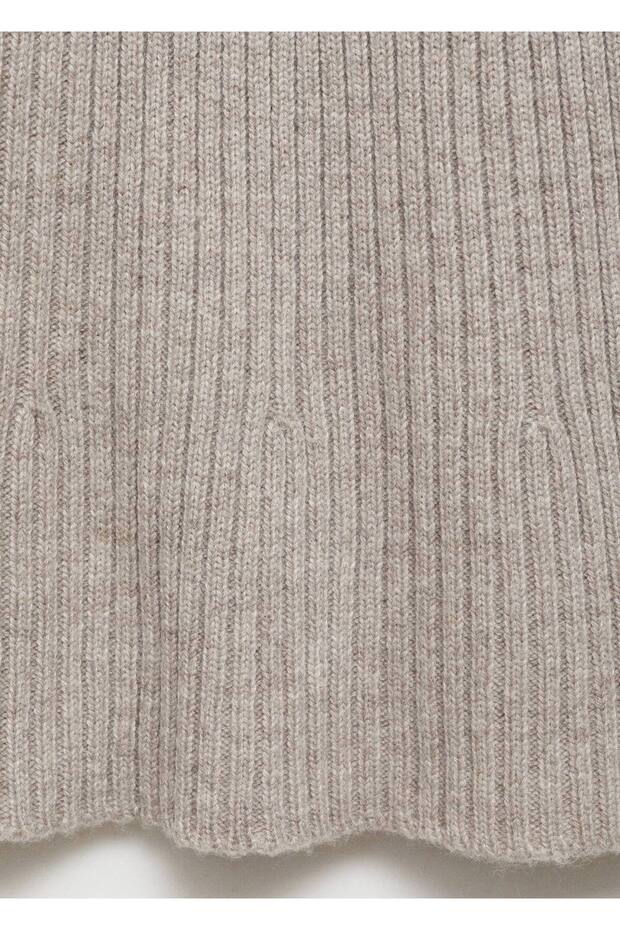 Gerippte, ausgestellte Strickhose - 5