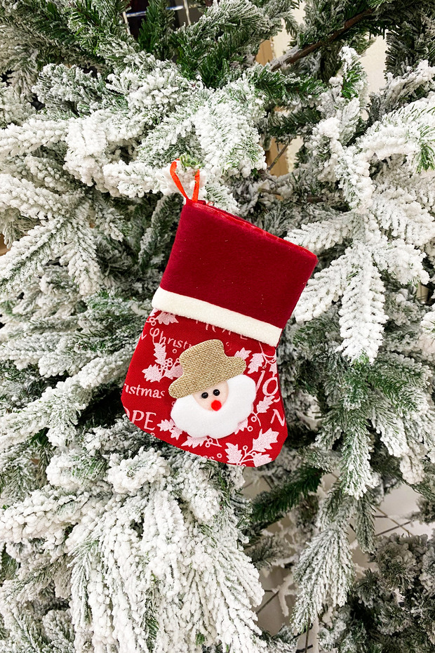 Christmas Tree Ornament Santa Claus Figured Socks 16X14 cm