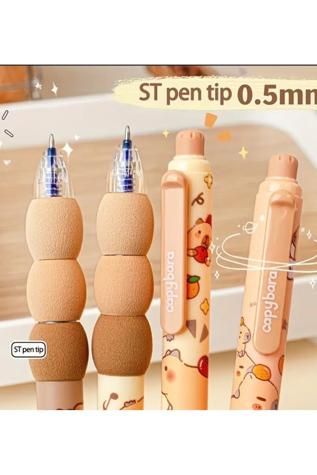 Capybara Patterned 1 Erasable Gel Pen - 3