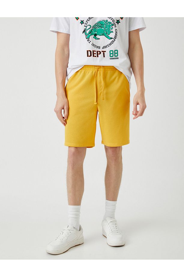 Slim Fit Şeritli Şort - 3