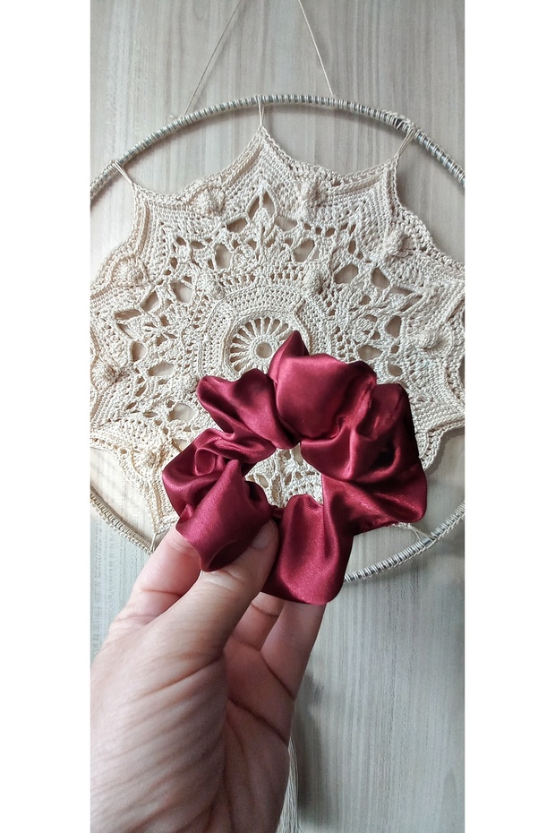 Red Satin Buckle Scrunchie - Special for Your Henna, Engagement, and Wedding Occasions