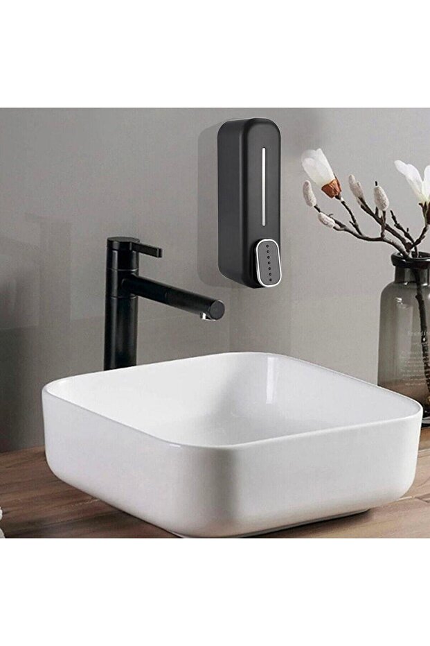 ® Siyah Duvara Monte Sıvı Sabunluk Dispenser 300 ml - 3