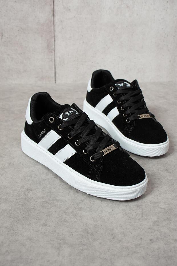 503 Black Color White Sole Lace up Casual Women's Sports Shoes