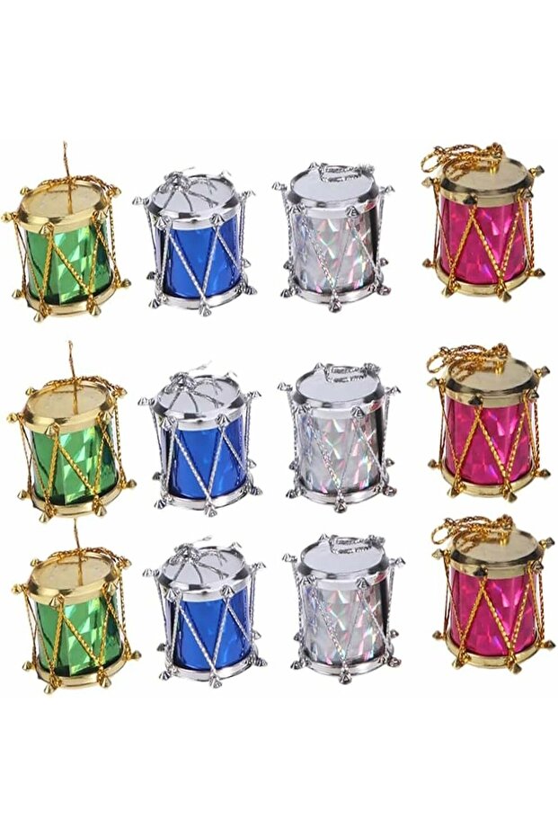 Mini Party Store Christmas Ornament Mini Drum Ornament Pack of 12