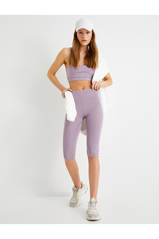 Cyclist Tights Below Knee High Waist Slim Fit