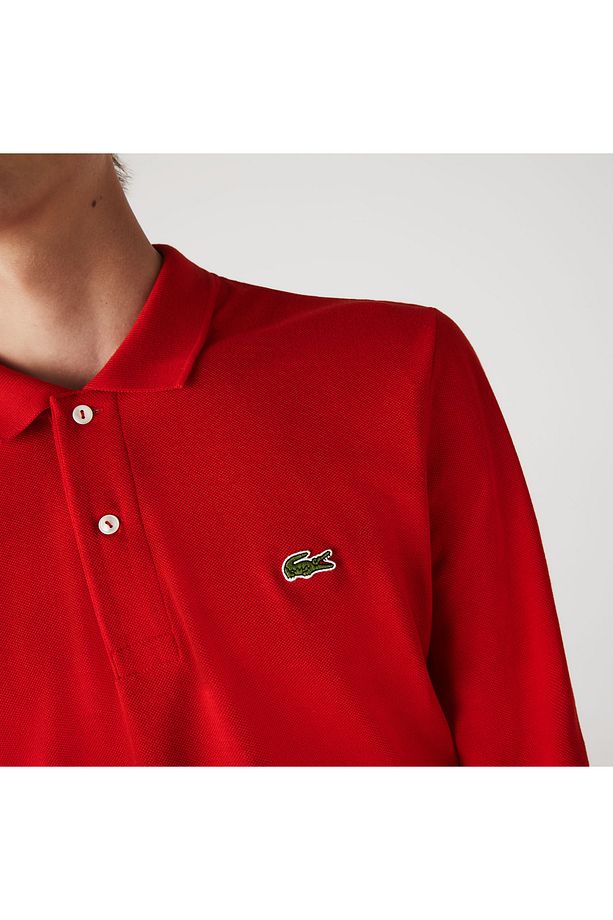 Erkek Classic Fit Uzun Kollu Kırmızı L1212 Polo - 7