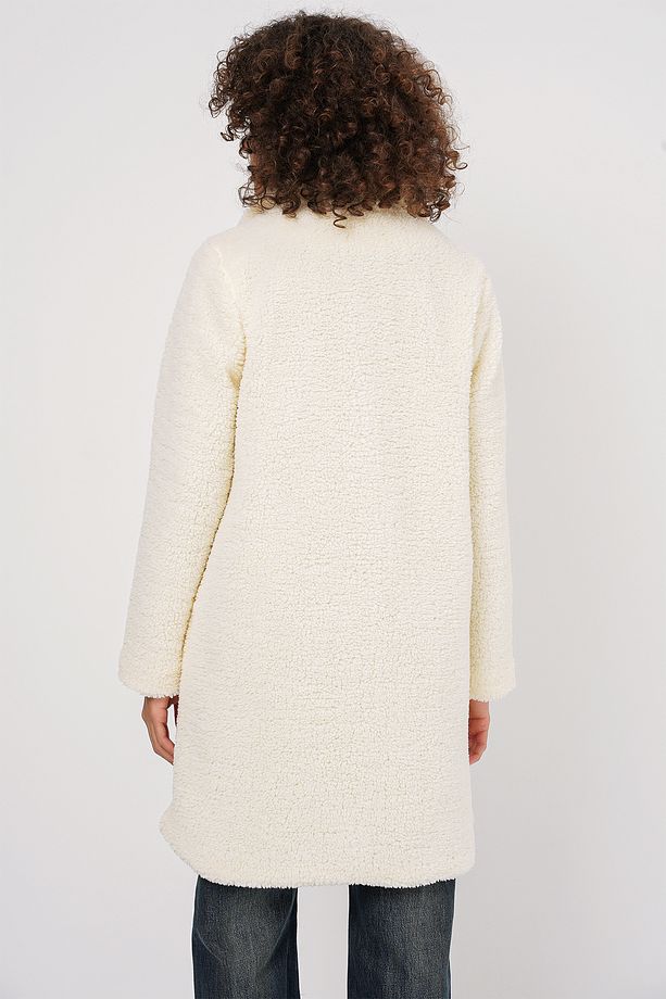 9148 Oversize Peluş Kaban - Ekru - 6