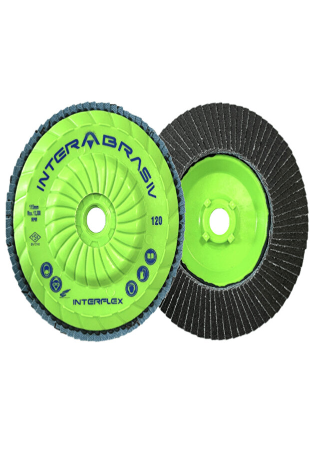 İnterfilex Sc Flap Disk Zımpara (120 Kum)  5 ADET (115mm) - 1