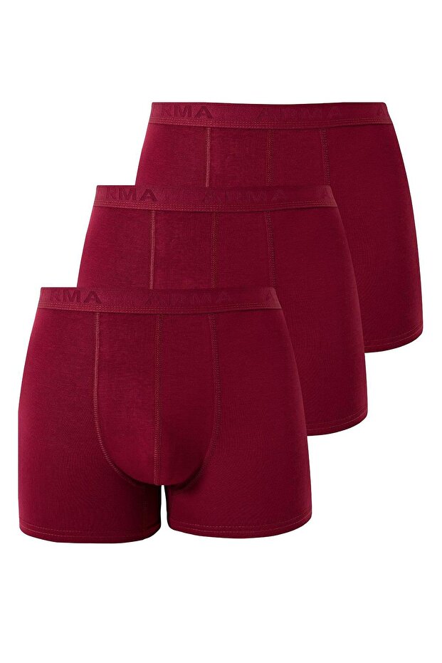 Men's Burgundy Bamboo Boxer 3-Pack