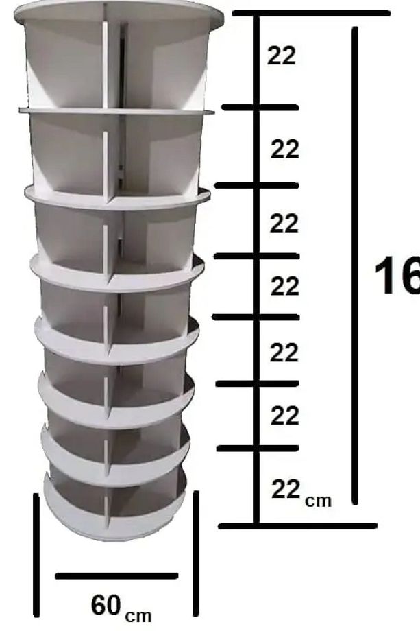 360° Dönen Ayakkabı Rafı, Dönen ayakkabı raf kulesi, Orijinal 7 katmanlı, 35 çiftten Fazla Ayakkabı - 9