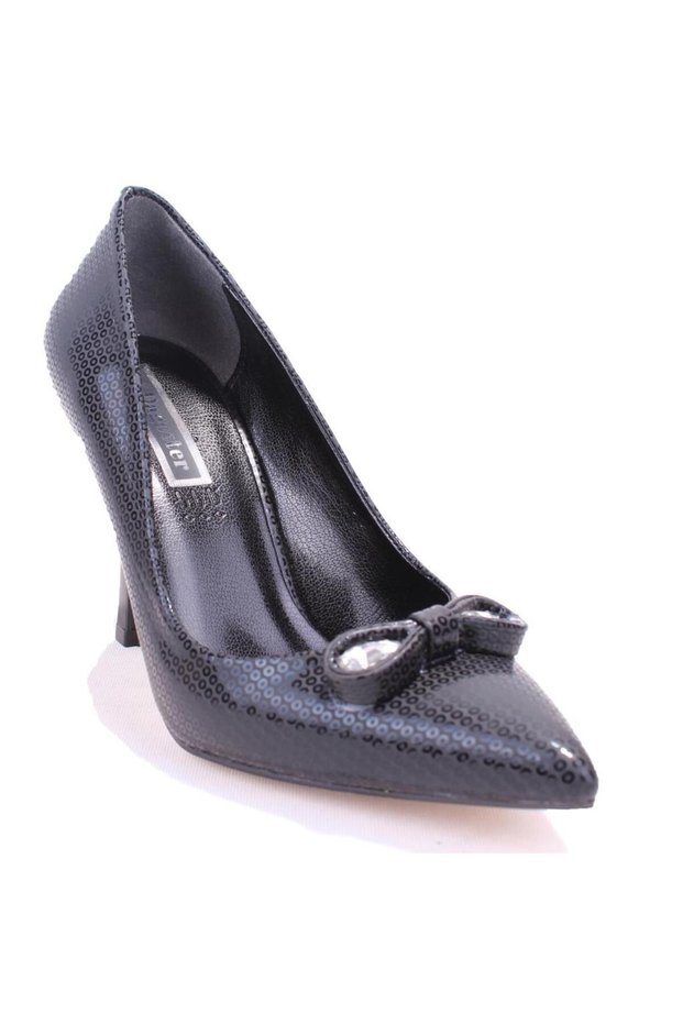 Dza07- 388497 Black Evening Dress Heeled Women's Shoes