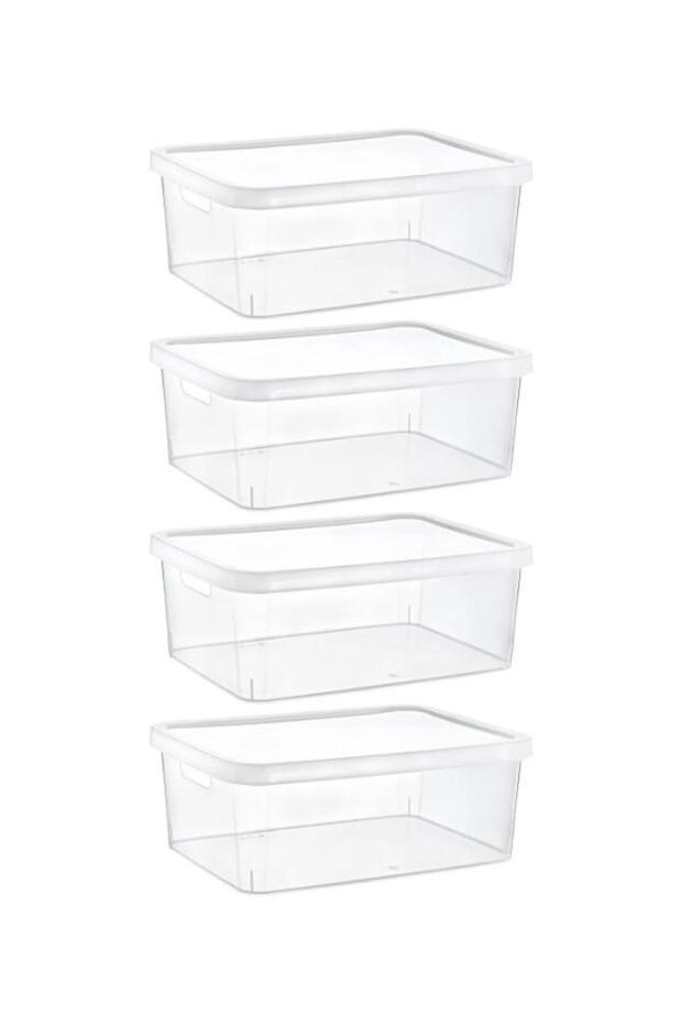 Stafi Set of 4 - Transparent Box with Lid, 4.5 Lt, Multi-Purpose - 1