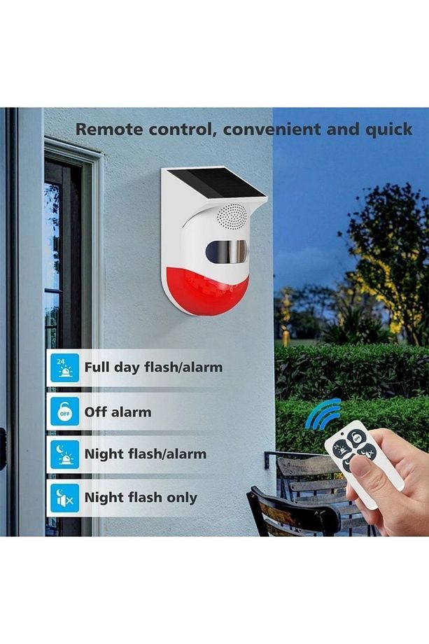 Solar Güneş Enerjili Alarm Solar Çevre ve Sınır Alarm Sistemi Hareket Sensörlü Tel Örgü Alarmı 10Db - 2