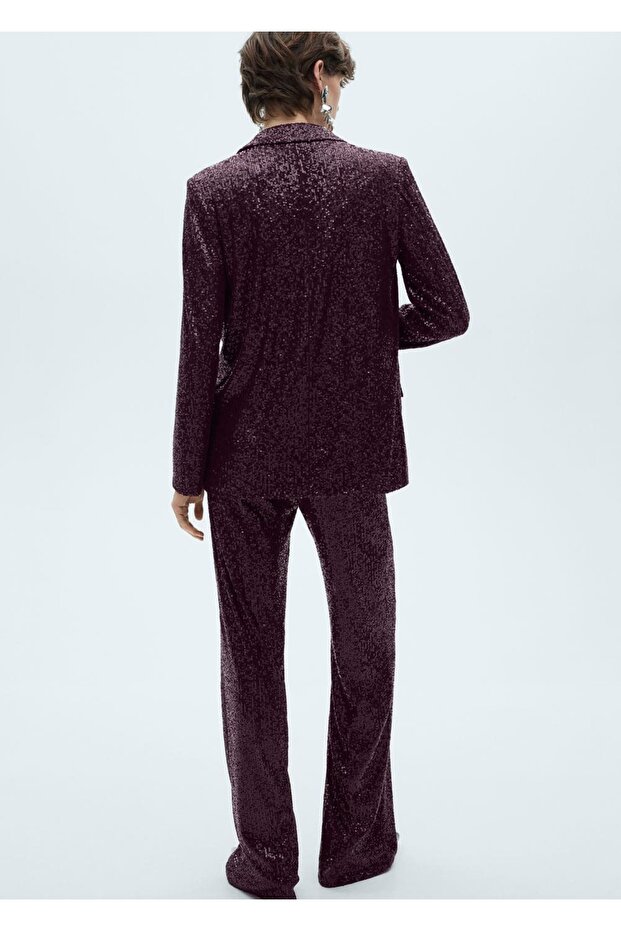 Payetli blazer ceket - 4