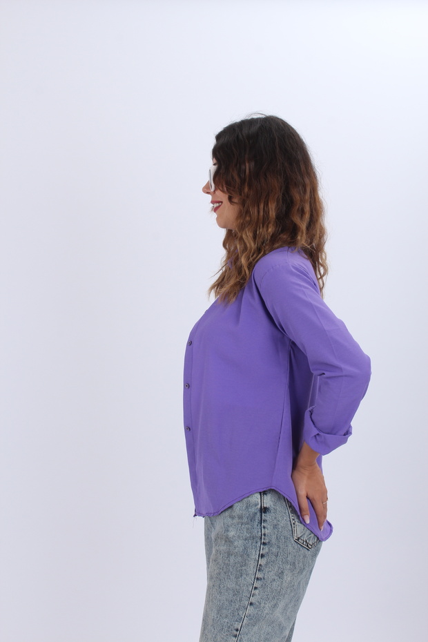 Kadın  Oversize Uzun Basic Gömlek - 3