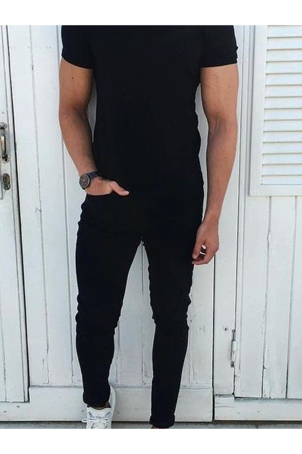 جينز أسود - رفيع قابل للتمدد - 1