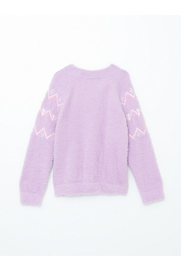 LW - Bisiklet Yaka Kız Çocuk Triko Kazak - 3