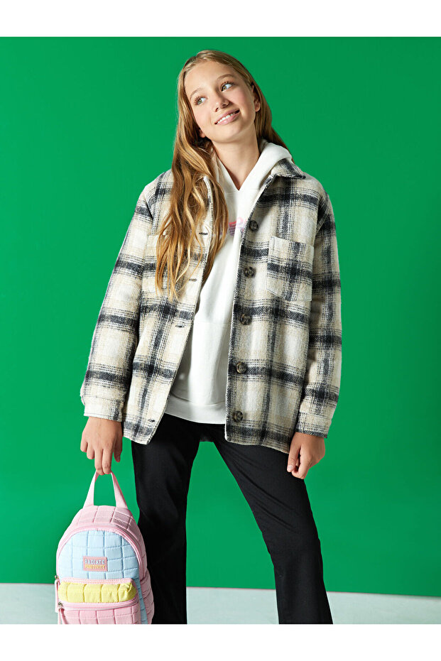 Lw - Plaid Girl's Stamp Coat