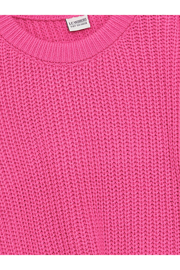 LCW Kids Bisiklet Yaka Uzun Kollu Kız Çocuk Triko Kazak (W4) - 2