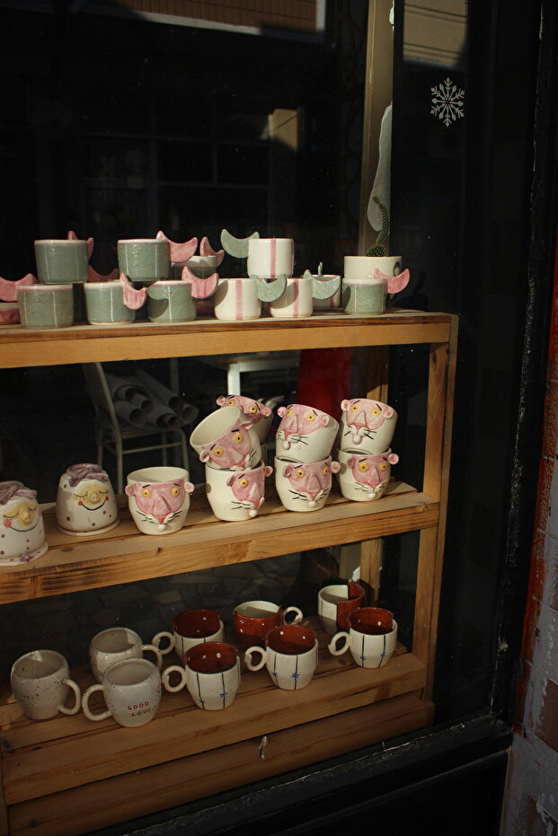 Pembe panter seramik kupa - 4