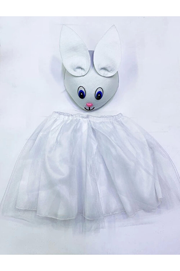 Rabbit Costume White - April 23 Rabbit Hat and Tutu Skirt Set 2 Pieces