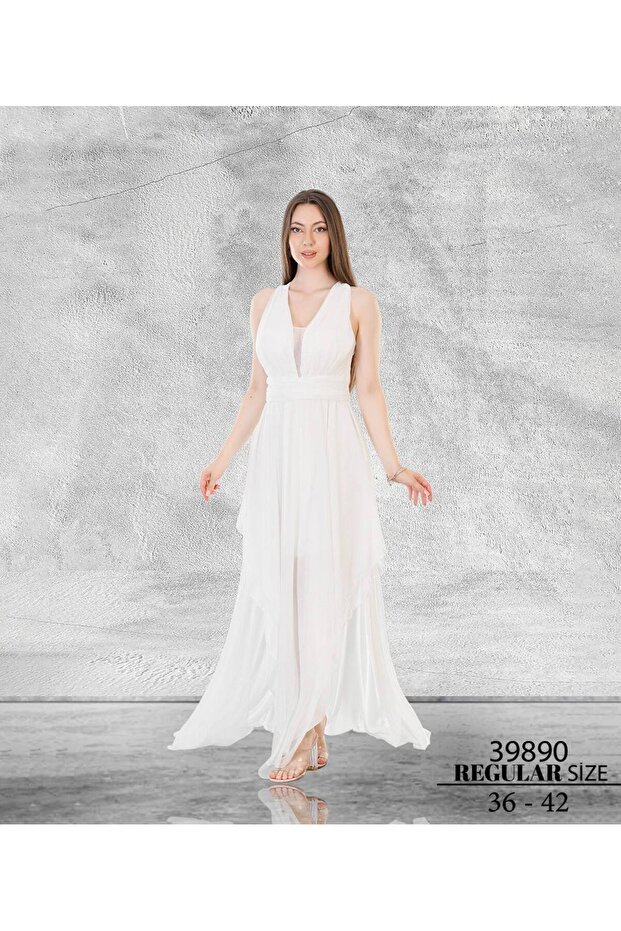 Simli kumaş etek dökümlü - 3