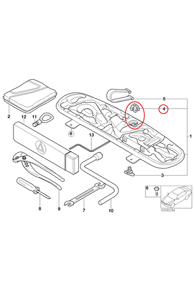BMW E21 E30 E36 E46 E28 E34 E39 E60 F10 E24 E23 E32 E38 E65 AVANDANLIK KLİPS YUVASI 711111179445 - 2