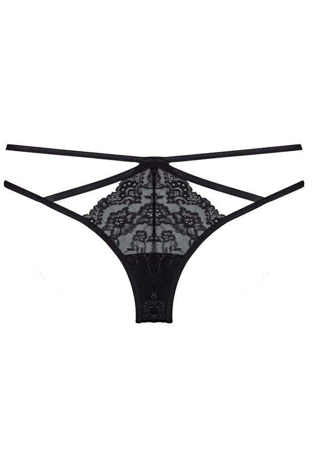 272 Dantelli Sexy Külot - Siyah - 1