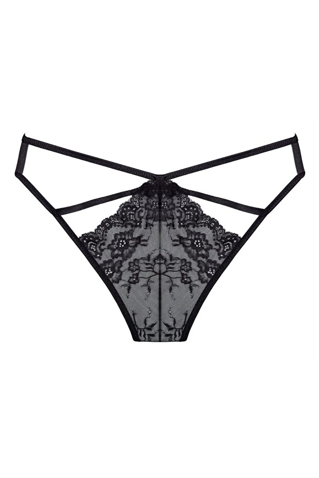 272 Dantelli Sexy Külot - Siyah - 2