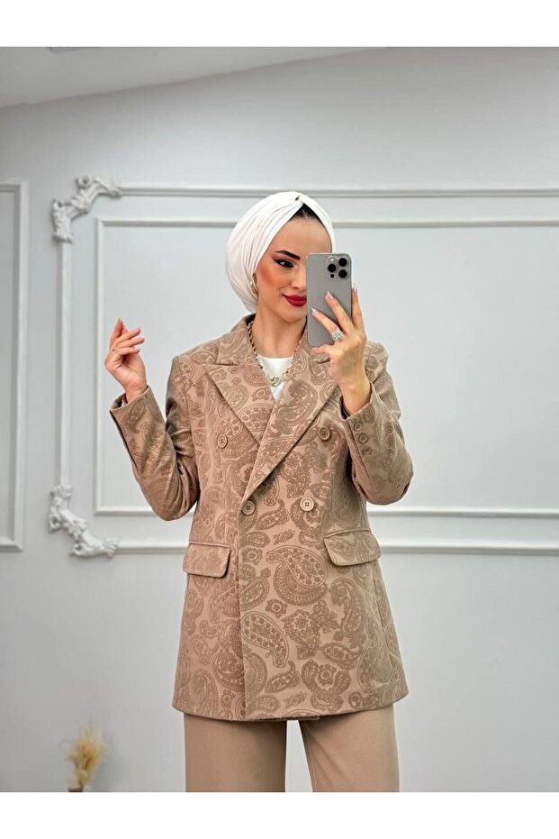Camelya Premium Quality Textured Jacket Trousers Double Set Premium Jacketed Set