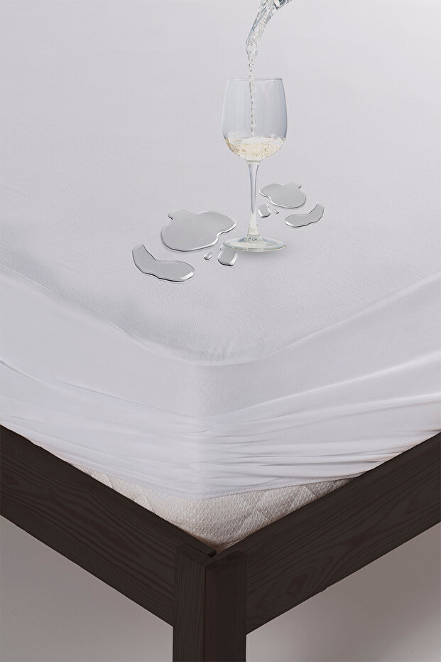 Sıvı Su Geçirmez Fitted Full Kenar Tek Kişilik Çift Kişilik Bebek Çocuk Yatak Alez - 5