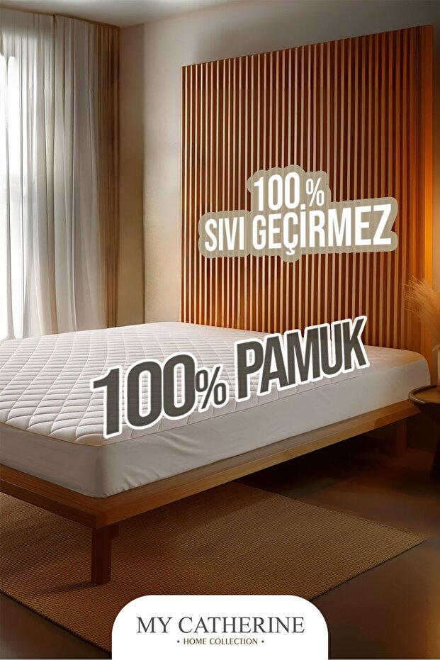 Sıvı Su Geçirmez Kapitone Fitted Full Kenar Tek Kişilik Çift Kişilik Bebek Çocuk Yatak Alez - 5