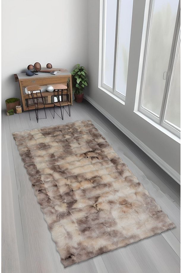 Bubble Tavşan Tüyü, Kaymaz Süet Taban, Süper Soft, Ultra Lüks, Yıkanabilir Halı - 1