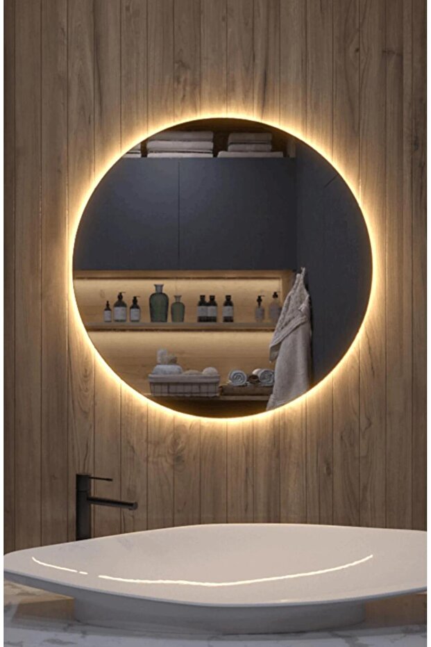 L' CAPO 40/45/52/80/90/100 cm Gün Işığı Ledli/banyo Aynası/makyaj Aynası/yuvarlak Ayna