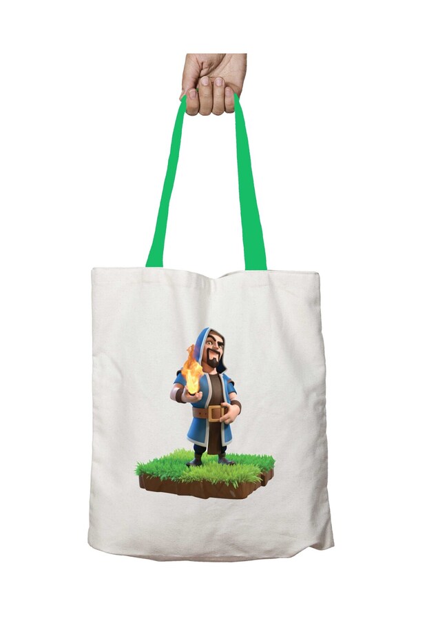Clash of Clans with Green Handle - Maquina De Batalha a Washable Shoulder Bag
