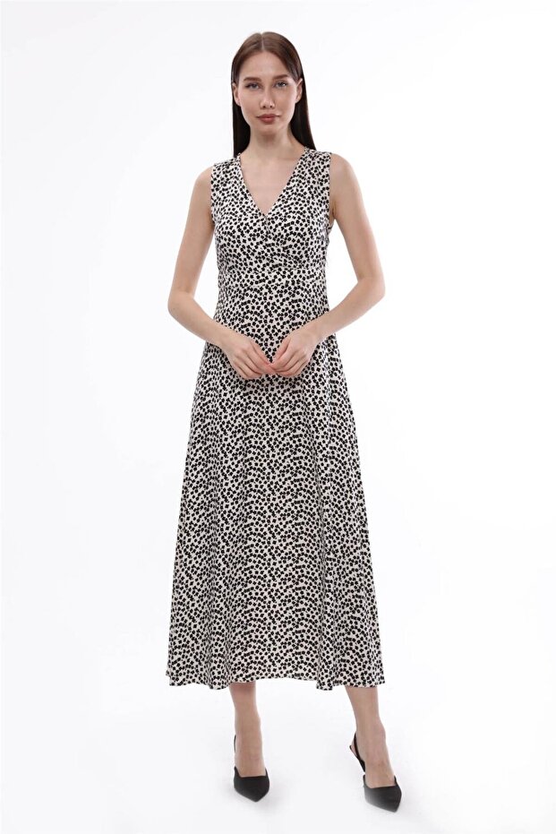 Patterned Long Dress - 1