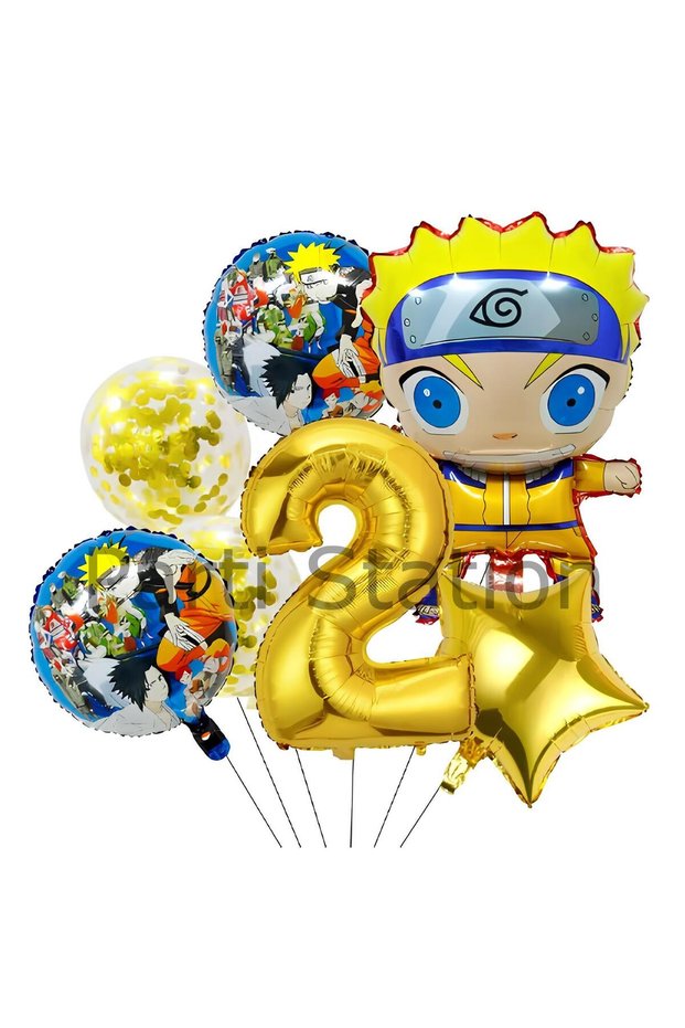 Anime Naruto 2 Years Old Birthday Balloon Set Naruto Theme Birthday Party Balloon Set