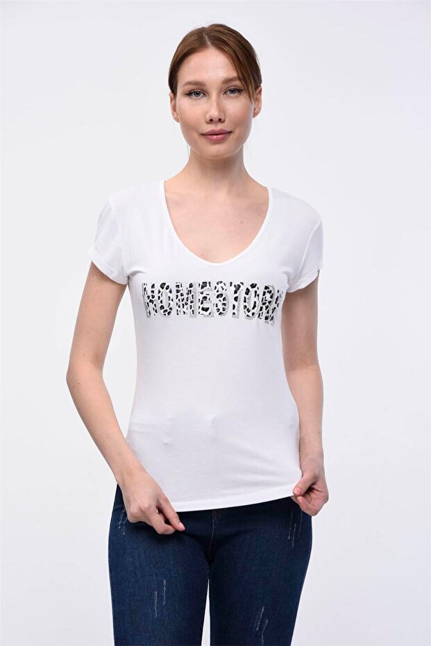 Home Store Baskılı Tshirt - 1