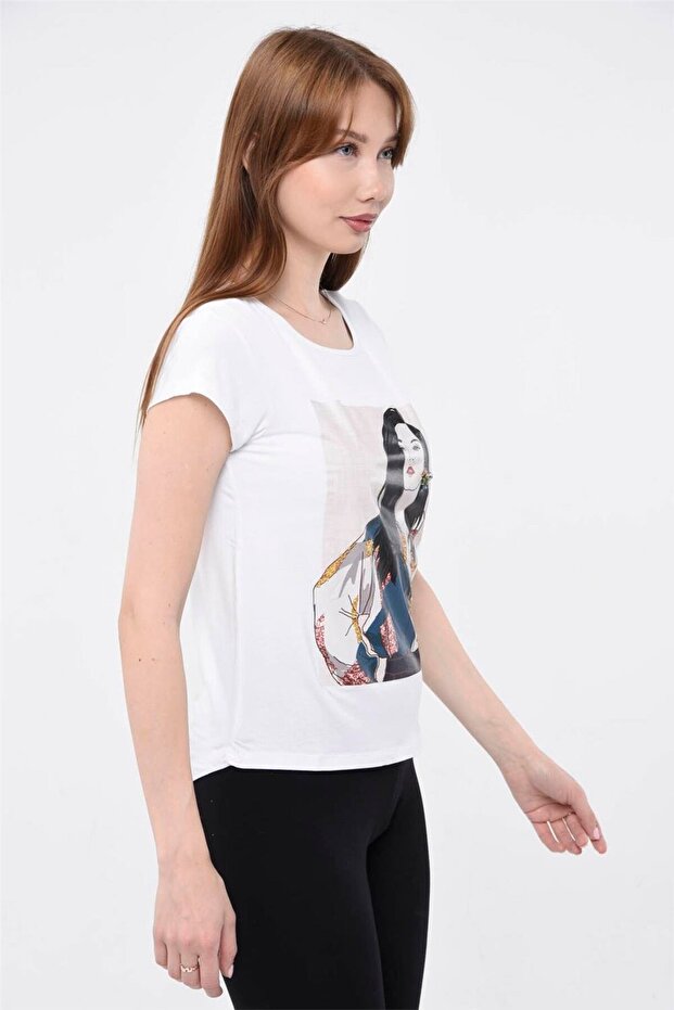 Kız Baskılı Tshirt - 3