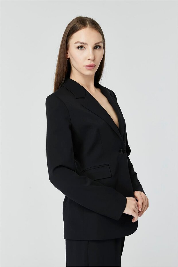 Slim Tek Düğme Ceket - 2