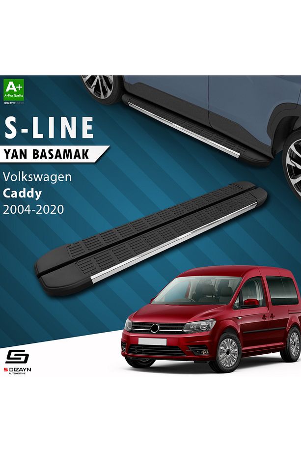 S-dizayn Vw Caddy 3 Uzun Şase S-line Krom Yan Basamak 223 Cm 2004-2020 A Kalite Vw-cd3-ussl-ka-223 - 1
