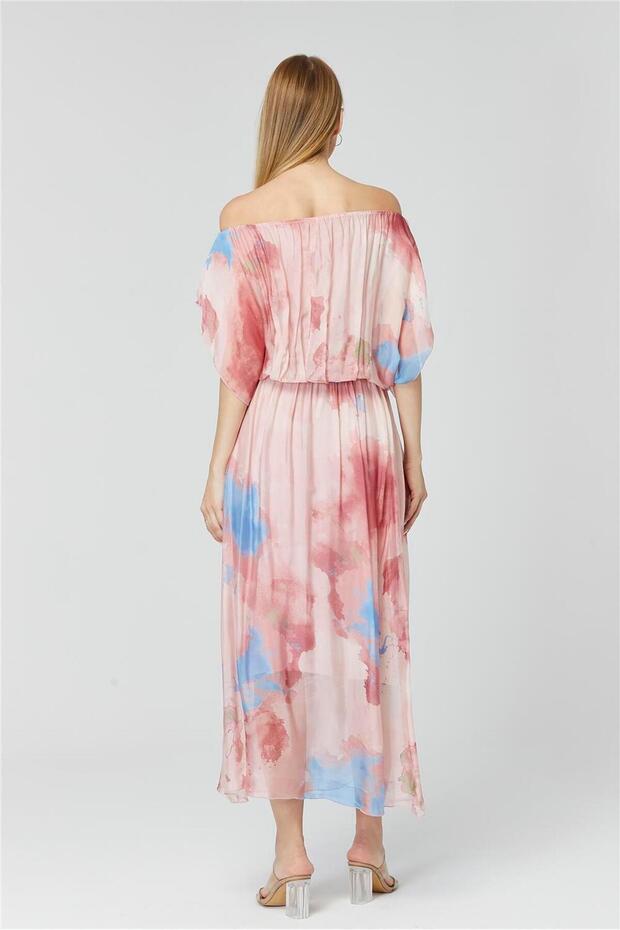 İpek Degrade Elbise - 4