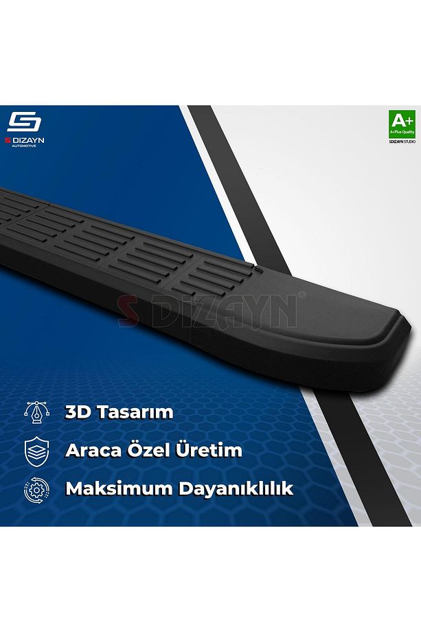 S-dizayn Fiat Fiorino S-line Siyah Yan Basamak 173 Cm 2008 Üzeri A Kalite Fı-fı1-ybs-sl-sa-173 - 4