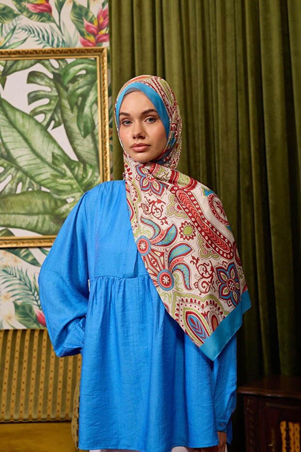 شال قطني رقيق بنمط باتيه - 3